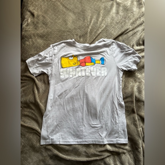 Kids White T-Shirt with Cartoon Graphic - Picture 1 of 2